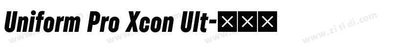 Uniform Pro Xcon Ult字体转换